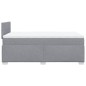 vidaXL Boxspringbett mit Matratze Hellgrau 120x200 cm Stoff vidaXL Boxspringbett mit Matratze Hellgrau 120x200 cm Stoff