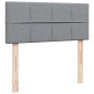 vidaXL Boxspringbett mit Matratze Hellgrau 120x200 cm Stoff vidaXL Boxspringbett mit Matratze Hellgrau 120x200 cm Stoff