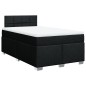 vidaXL Boxspringbett mit Matratze Schwarz 120x200 cm Stoff vidaXL Boxspringbett mit Matratze Schwarz 120x200 cm Stoff