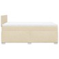 vidaXL Boxspringbett mit Matratze Creme 120x200 cm Stoff vidaXL Boxspringbett mit Matratze Creme 120x200 cm Stoff