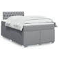 vidaXL Boxspringbett mit Matratze Hellgrau 120x200 cm Stoff vidaXL Boxspringbett mit Matratze Hellgrau 120x200 cm Stoff