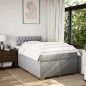 vidaXL Boxspringbett mit Matratze Hellgrau 120x200 cm Stoff vidaXL Boxspringbett mit Matratze Hellgrau 120x200 cm Stoff