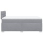 vidaXL Boxspringbett mit Matratze Hellgrau 120x200 cm Stoff vidaXL Boxspringbett mit Matratze Hellgrau 120x200 cm Stoff