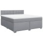 vidaXL Boxspringbett mit Matratze Hellgrau 180x200 cm Stoff vidaXL Boxspringbett mit Matratze Hellgrau 180x200 cm Stoff