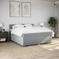 vidaXL Boxspringbett mit Matratze Hellgrau 180x200 cm Stoff vidaXL Boxspringbett mit Matratze Hellgrau 180x200 cm Stoff