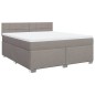 vidaXL Boxspringbett mit Matratze Taupe 180x200 cm Stoff vidaXL Boxspringbett mit Matratze Taupe 180x200 cm Stoff