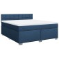 vidaXL Boxspringbett mit Matratze Blau 180x200 cm Stoff vidaXL Boxspringbett mit Matratze Blau 180x200 cm Stoff