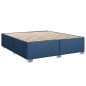 vidaXL Boxspringbett mit Matratze Blau 180x200 cm Stoff vidaXL Boxspringbett mit Matratze Blau 180x200 cm Stoff