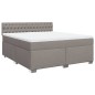 vidaXL Boxspringbett mit Matratze Taupe 180x200 cm Stoff vidaXL Boxspringbett mit Matratze Taupe 180x200 cm Stoff