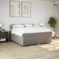 vidaXL Boxspringbett mit Matratze Taupe 180x200 cm Stoff vidaXL Boxspringbett mit Matratze Taupe 180x200 cm Stoff