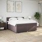 vidaXL Boxspringbett mit Matratze Dunkelbraun 180x200 cm Stoff vidaXL Boxspringbett mit Matratze Dunkelbraun 180x200 cm Stoff