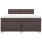 vidaXL Boxspringbett mit Matratze Dunkelbraun 180x200 cm Stoff vidaXL Boxspringbett mit Matratze Dunkelbraun 180x200 cm Stoff