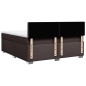vidaXL Boxspringbett mit Matratze Dunkelbraun 180x200 cm Stoff vidaXL Boxspringbett mit Matratze Dunkelbraun 180x200 cm Stoff