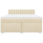 vidaXL Boxspringbett mit Matratze Creme 180x200 cm Stoff vidaXL Boxspringbett mit Matratze Creme 180x200 cm Stoff