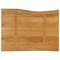 vidaXL Tischplatte mit Baumkante 80x60x2,5 cm Massivholz Mango vidaXL Tischplatte mit Baumkante 80x60x2,5 cm Massivholz Mango