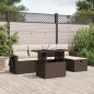 vidaXL 6-tlg. Garten-Sofagarnitur mit Kissen Braun Poly Rattan vidaXL 6-tlg. Garten-Sofagarnitur mit Kissen Braun Poly Rattan