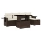 vidaXL 6-tlg. Garten-Sofagarnitur mit Kissen Braun Poly Rattan vidaXL 6-tlg. Garten-Sofagarnitur mit Kissen Braun Poly Rattan