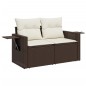 vidaXL 6-tlg. Garten-Sofagarnitur mit Kissen Braun Poly Rattan vidaXL 6-tlg. Garten-Sofagarnitur mit Kissen Braun Poly Rattan