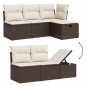 vidaXL 6-tlg. Garten-Sofagarnitur mit Kissen Braun Poly Rattan vidaXL 6-tlg. Garten-Sofagarnitur mit Kissen Braun Poly Rattan