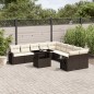 vidaXL 11-tlg. Garten-Sofagarnitur mit Kissen Braun Poly Rattan vidaXL 11-tlg. Garten-Sofagarnitur mit Kissen Braun Poly Rattan