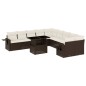 vidaXL 11-tlg. Garten-Sofagarnitur mit Kissen Braun Poly Rattan vidaXL 11-tlg. Garten-Sofagarnitur mit Kissen Braun Poly Rattan