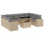 vidaXL 10-tlg. Garten-Sofagarnitur mit Kissen Beige Poly Rattan vidaXL 10-tlg. Garten-Sofagarnitur mit Kissen Beige Poly Rattan