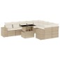 vidaXL 10-tlg. Garten-Sofagarnitur mit Kissen Beige Poly Rattan vidaXL 10-tlg. Garten-Sofagarnitur mit Kissen Beige Poly Rattan