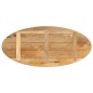 vidaXL Tischplatte 110x50x2,5 cm Oval Massivholz Mango
