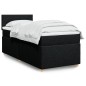 vidaXL Boxspringbett mit Matratze Schwarz 90x190 cm Stoff vidaXL Boxspringbett mit Matratze Schwarz 90x190 cm Stoff