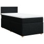 vidaXL Boxspringbett mit Matratze Schwarz 90x190 cm Stoff vidaXL Boxspringbett mit Matratze Schwarz 90x190 cm Stoff