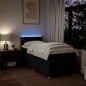 vidaXL Boxspringbett mit Matratze Schwarz 90x190 cm Stoff vidaXL Boxspringbett mit Matratze Schwarz 90x190 cm Stoff