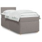 vidaXL Boxspringbett mit Matratze Taupe 90x190 cm Stoff vidaXL Boxspringbett mit Matratze Taupe 90x190 cm Stoff