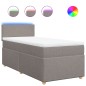 vidaXL Boxspringbett mit Matratze Taupe 90x190 cm Stoff vidaXL Boxspringbett mit Matratze Taupe 90x190 cm Stoff