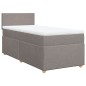 vidaXL Boxspringbett mit Matratze Taupe 90x190 cm Stoff vidaXL Boxspringbett mit Matratze Taupe 90x190 cm Stoff