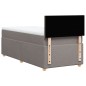 vidaXL Boxspringbett mit Matratze Taupe 90x190 cm Stoff vidaXL Boxspringbett mit Matratze Taupe 90x190 cm Stoff
