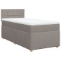 vidaXL Boxspringbett mit Matratze Taupe 90x190 cm Stoff vidaXL Boxspringbett mit Matratze Taupe 90x190 cm Stoff
