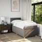 vidaXL Boxspringbett mit Matratze Taupe 90x190 cm Stoff vidaXL Boxspringbett mit Matratze Taupe 90x190 cm Stoff