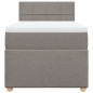 vidaXL Boxspringbett mit Matratze Taupe 90x190 cm Stoff vidaXL Boxspringbett mit Matratze Taupe 90x190 cm Stoff