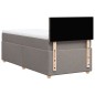 vidaXL Boxspringbett mit Matratze Taupe 90x190 cm Stoff vidaXL Boxspringbett mit Matratze Taupe 90x190 cm Stoff