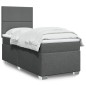 vidaXL Boxspringbett mit Matratze Dunkelgrau 90x200 cm Stoff vidaXL Boxspringbett mit Matratze Dunkelgrau 90x200 cm Stoff