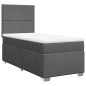 vidaXL Boxspringbett mit Matratze Dunkelgrau 90x200 cm Stoff vidaXL Boxspringbett mit Matratze Dunkelgrau 90x200 cm Stoff