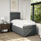 vidaXL Boxspringbett mit Matratze Dunkelgrau 90x200 cm Stoff vidaXL Boxspringbett mit Matratze Dunkelgrau 90x200 cm Stoff