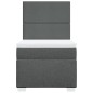 vidaXL Boxspringbett mit Matratze Dunkelgrau 90x200 cm Stoff vidaXL Boxspringbett mit Matratze Dunkelgrau 90x200 cm Stoff