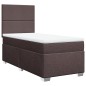 vidaXL Boxspringbett mit Matratze Dunkelbraun 90x200 cm Stoff vidaXL Boxspringbett mit Matratze Dunkelbraun 90x200 cm Stoff