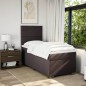vidaXL Boxspringbett mit Matratze Dunkelbraun 90x200 cm Stoff vidaXL Boxspringbett mit Matratze Dunkelbraun 90x200 cm Stoff