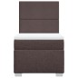 vidaXL Boxspringbett mit Matratze Dunkelbraun 90x200 cm Stoff vidaXL Boxspringbett mit Matratze Dunkelbraun 90x200 cm Stoff