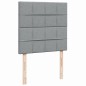 vidaXL Boxspringbett mit Matratze Hellgrau 90x200 cm Stoff vidaXL Boxspringbett mit Matratze Hellgrau 90x200 cm Stoff