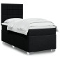 vidaXL Boxspringbett mit Matratze Schwarz 90x200 cm Stoff vidaXL Boxspringbett mit Matratze Schwarz 90x200 cm Stoff