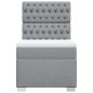 vidaXL Boxspringbett mit Matratze Hellgrau 90x200 cm Stoff vidaXL Boxspringbett mit Matratze Hellgrau 90x200 cm Stoff