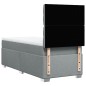 vidaXL Boxspringbett mit Matratze Hellgrau 90x200 cm Stoff vidaXL Boxspringbett mit Matratze Hellgrau 90x200 cm Stoff